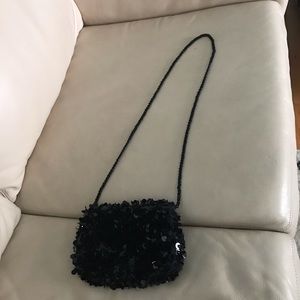 Beautiful Black Beaded Evening Bag